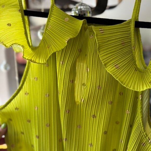 Never Fully Dressed Lime Ombre Plisse Claudia Dress - Picture 7 of 7